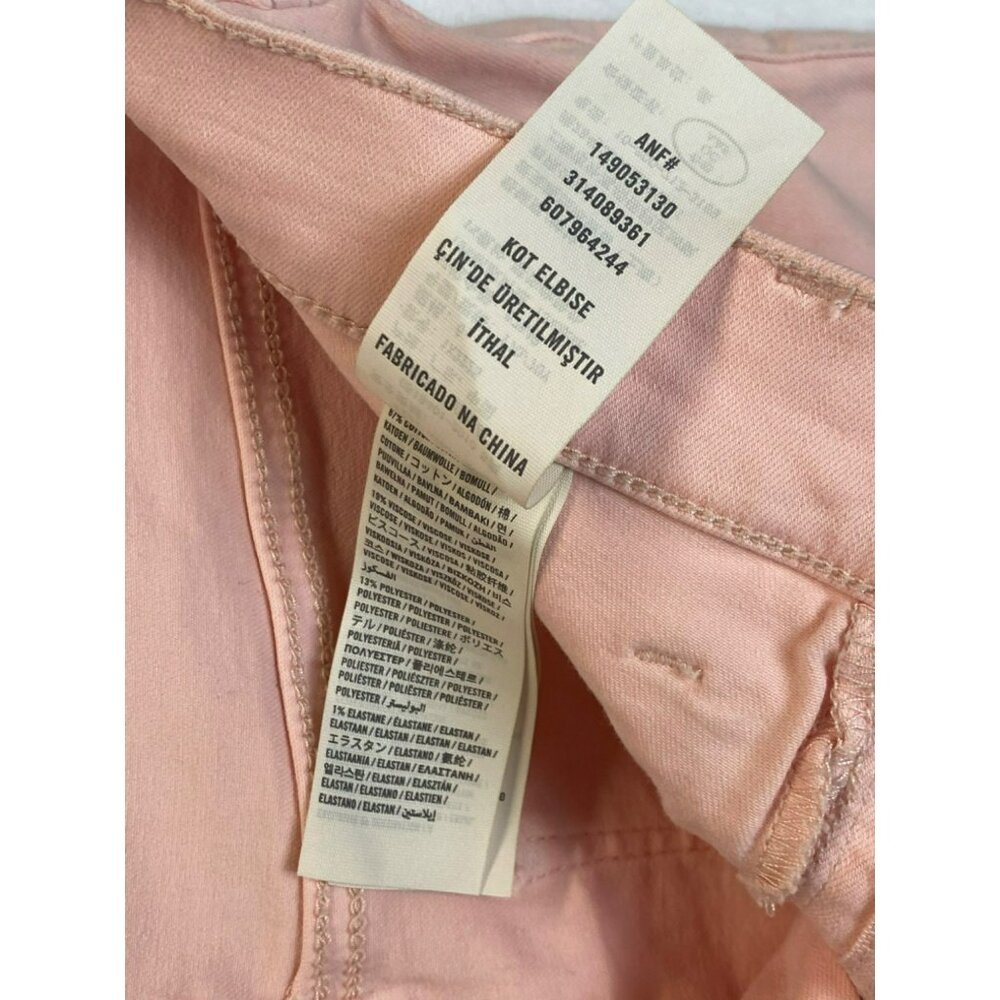 Abercrombie & Fitch womens shorts size 6 28 high waist Pink Blush Zipper Stretch - Picture 5 of 8